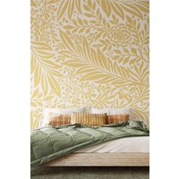 Origin Murals Trailing Ferns Wall Mural in Gold | Size: W350 cm x H280 cm