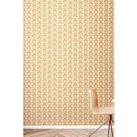 Retro Flower Matt Wallpaper Light
