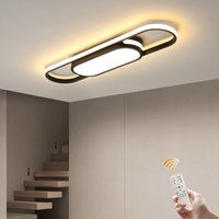 LED Flush Mount Ceiling Lights Dimmable LED Ceiling Lamp w Remote Control Acrylic Linear Ceiling Lighting Fixture Living Room
