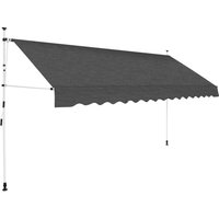 Berkfield Home Manual Retractable Awning 400 cm Anthracite in Black