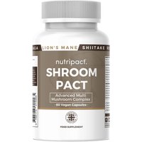 Nutripact Lions Mane Multi Mushroom Complex - 60 Capsules in Brown | Size: Pack of 60