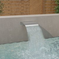 Berkfield Home Pool Fountain Silver 45x26x13 cm Stainless Steel | Size: 45 x 26 x 13 cm