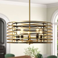 5 Light 50cm Dimmable Oversize Unique Design Adjustable Pendant Light Metallic