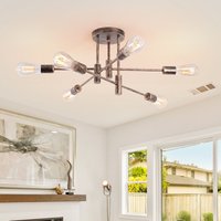 6 Light 62cm Dimmable Sputnik Sphere Semi Flush Mount Chandelier
