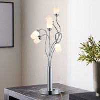 6 Light 56cm Chrome Novelty Table Lamp Metallic