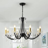8 Light Crystal Dimmable Classic Traditional Chandelier