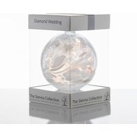 Sienna Glass Diamond Wedding Anniversary Gift Friendship Ball in White