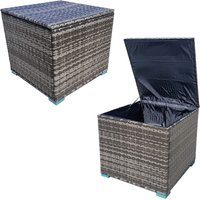 Rattan Garden Storage Box Wicker Storage Basket Box Lid Pack