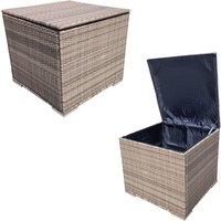 Rattan Garden Storage Box Wicker Storage Basket Box Lid Pack