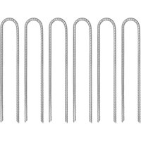 Berkfield Home Tent Pegs 6 pcs U-shaped 30 cm √ò7 mm Galvanised Steel