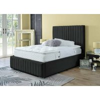 Savoy Panel Line Design Upholstered Soft Velvet Bed Double
