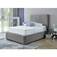Savoy Panel Line Design Upholstered Soft Velvet Bed King