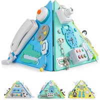 Montessori Busy Board Pyramid Sensory Toy Motor Skills Activity