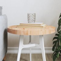 Berkfield Home Table Top Round Ø40x3 cm Solid Wood Pine in Brown | Size: 40x3 cm
