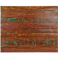 Berkfield Home Table Top 100x80x3.8 cm Rectangular Solid Wood Reclaimed in Brown
