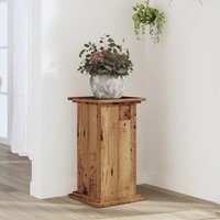 Berkfield Home Plant Stand Old Wood 33x33x60 cm Engineered Wood in Brown | Size: 33 x 33 x 60 cm