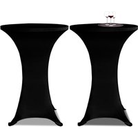 Berkfield Home Standing Table Cover √ò70cm Black Stretch 2 pcs