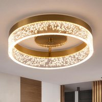 Circular LED Ceiling Light 20W Flush Mount Kitchen Lighting Round Ceiling Lamp Lights Hallway Dining Room Gold 25.59cm