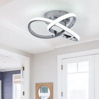 Flush LED Mount Chandelier Chrome 20W 6000K