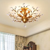 4 Light Vintage Crystal Ceiling Lights