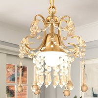1 Light Dimmable Crystal Empire Chandelier