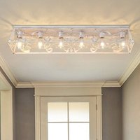 6 Light 115cm Metal Farmhouse Dimmable Flush Mount