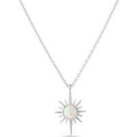 Opal Northernstar Sterling Silver Pendant Necklace