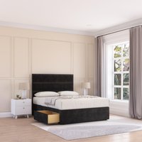 Texas Plush Velvet Memory Foam Bed Set 2 Drawers Mattress & Headboard Double