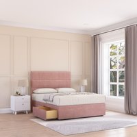 Texas Plush Velvet Memory Foam Bed Set 2 Drawers Mattress & Headboard Double