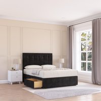 Highbury Plush Velvet Memory Foam Bed Set 2 Drawers Mattress & Headboard Double