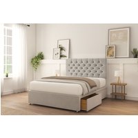 Mayfair Plush Velvet Memory Foam Bed Set 4 Drawers Mattress & Headboard Super King