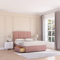 Jasmine Plush Velvet Memory Foam Bed Set 4 Drawers Mattress & Headboard Super King