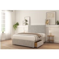 Manhattan Plush Velvet Memory Foam Bed Set 4 Drawers Mattress & Headboard Super King