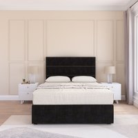 Texas Plush Velvet Memory Foam Bed Set No Drawers Mattress & Headboard Double
