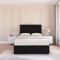 Montana Plush Velvet Memory Foam Bed Set No Drawers Mattress & Headboard Double