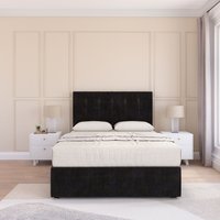 Highbury Plush Velvet Memory Foam Bed Set No Drawers Mattress & Headboard Double