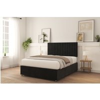 Manhattan Plush Velvet Memory Foam Bed Set No Drawers Mattress & Headboard Super King