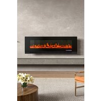 Living and Home 60inch Wall Mounted Electric Fireplace Black