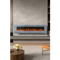 Living and Home 72inch Wall Mounted Electric Fireplace Grey