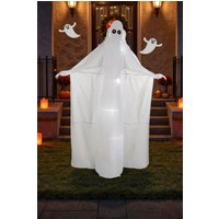 Living and Home 2.4m Giant Halloween Inflatable Scary Ghost Bride with Red LED Eyes for Outdoor Yard & Garden Decoration in White