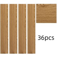 Living and Home 36Pcs Brown Self Adhesive Waterproof Wear-Resistant PVC Wood Grain Effect Flooring, 5m² Pack