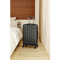Living and Home Modern Hardside Spinner Suitcase with Combination Lock, 20" Black