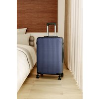 Living and Home Hardshell Spinner Wheel Luggage Travel Suitcase, 24" Blue