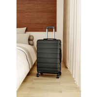 Living and Home Hardshell Rolling Luggage Trolley Travel Case, 20" Black