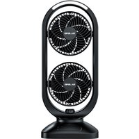 Leaper Dual-Layer Remote Control USB Rechargeable Fan in Black