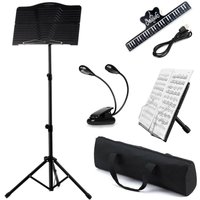Heavy Duty Metal Foldable Music Stand Holder Tripod Orchestral Conductor Sheet