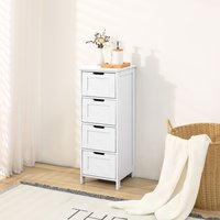 Bathroom Cabinet 4 Drawer Storage Cupboard Free Standing Unit Living Room