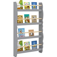 Bookcase Wall Shelf 4 Tier Bookshelf Storage Display Rack