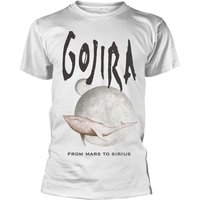 Gojira Whale From Mars Band Logo T-Shirt in White | Size: XL