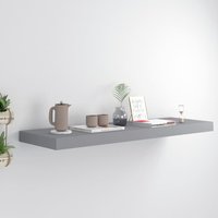 Berkfield Home Floating Wall Shelf Grey 80x23.5x3.8 cm MDF